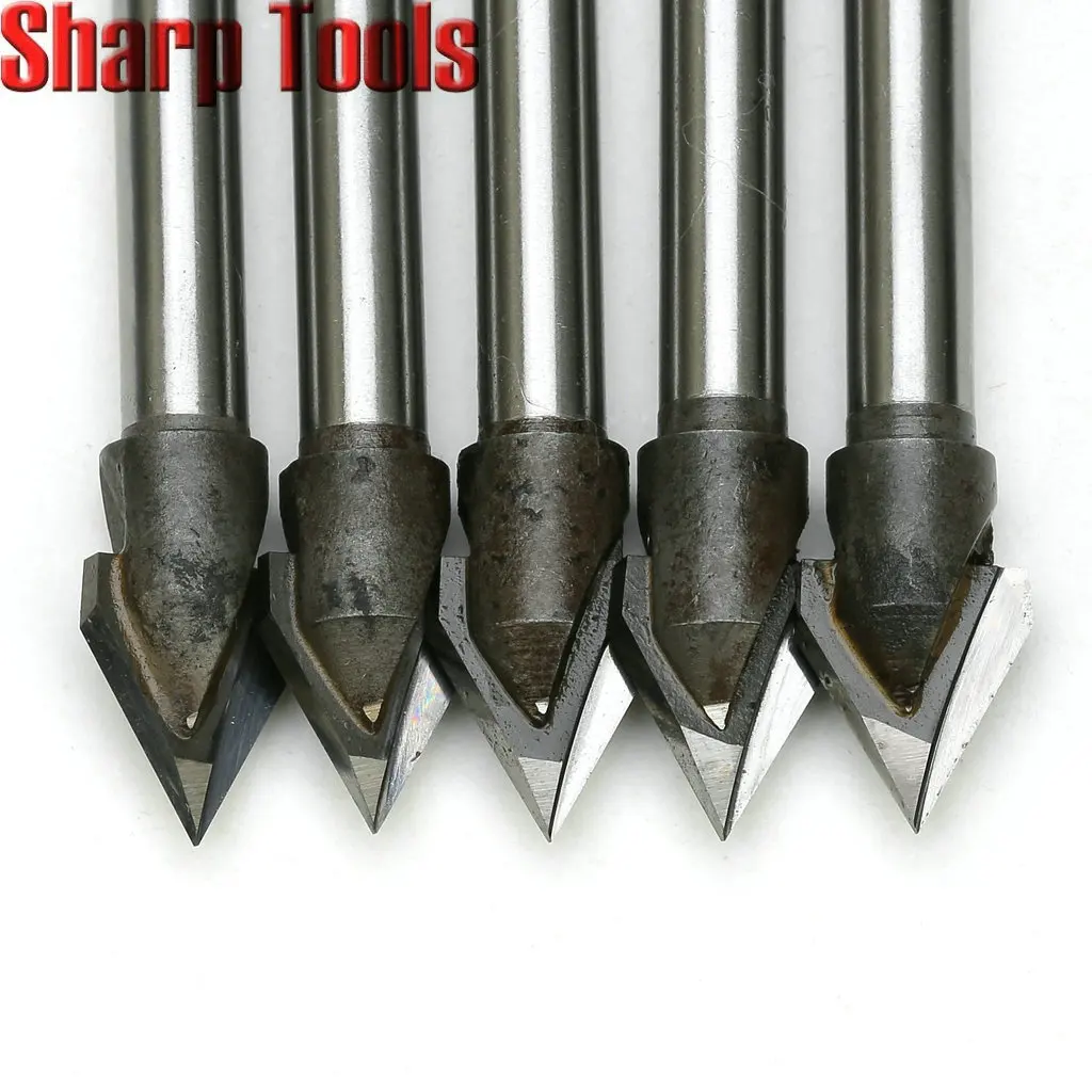 Herramientas de carpintería con ranura en V de 6x12mm y 60 grados, juego de brocas para enrutador, fresa de chaflán, grabado 3D, fresas de carburo sólido para madera