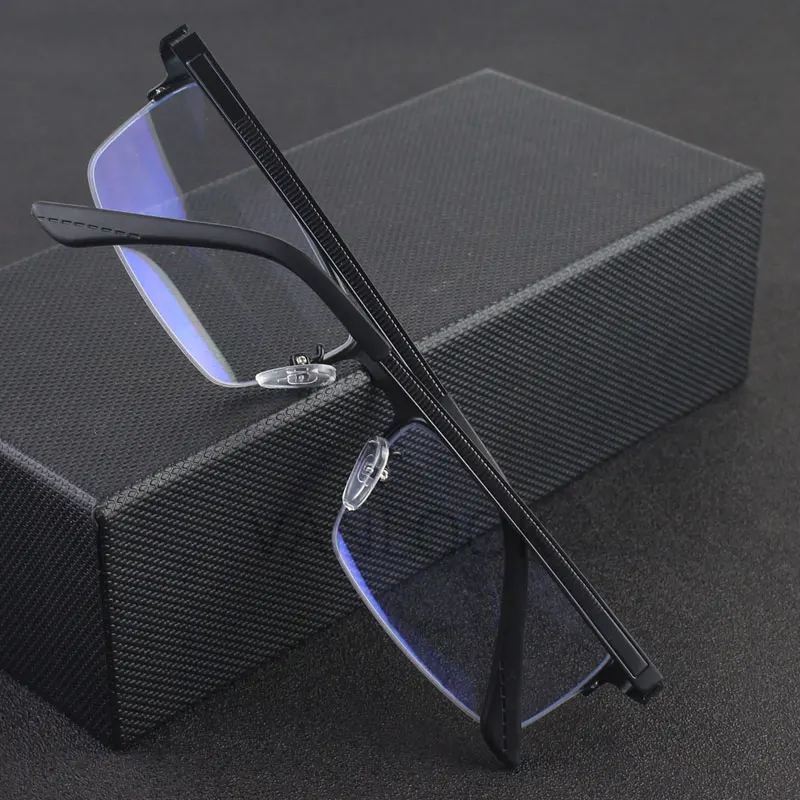 Photochromic Blue Light Blocking Glasses For Computer Men Women Anti Blue Ray UV Half Spectacle Frames