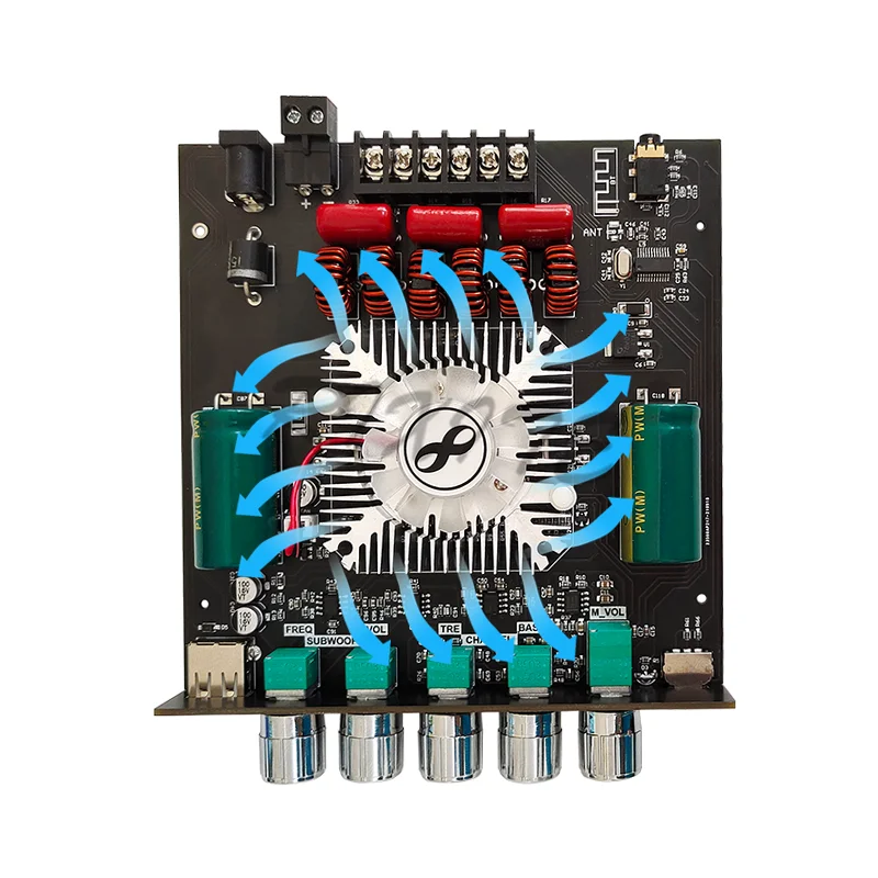 160WX2 + 220W Bluetooth 5.0 TDA7498E 2.1 Kênh HIFI Điện Kỹ Thuật Số Module Khuếch Đại Cao Và Âm Thấp Loa Siêu Trầm Amp ban HT21 AUX