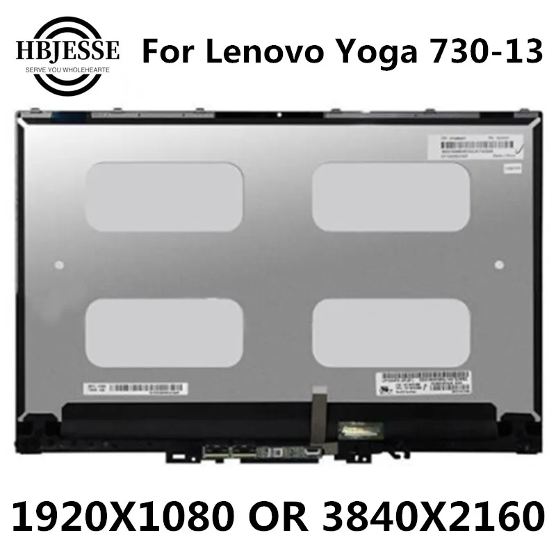 13inch For lenovo YOGA 730-13 LCD Screen Touch Digitizer Assembly Yoga 730 13 YOGA 730-13IKB FHD OR UHD with frame bezel