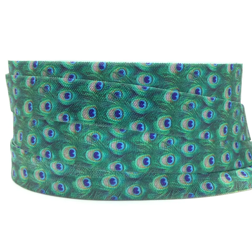 5/8\'\' Dinosaur&Crocodile Cute Animals Printed Fold Elastic FOE Bracelet Headband Headwear Hairband Decor Wholesale