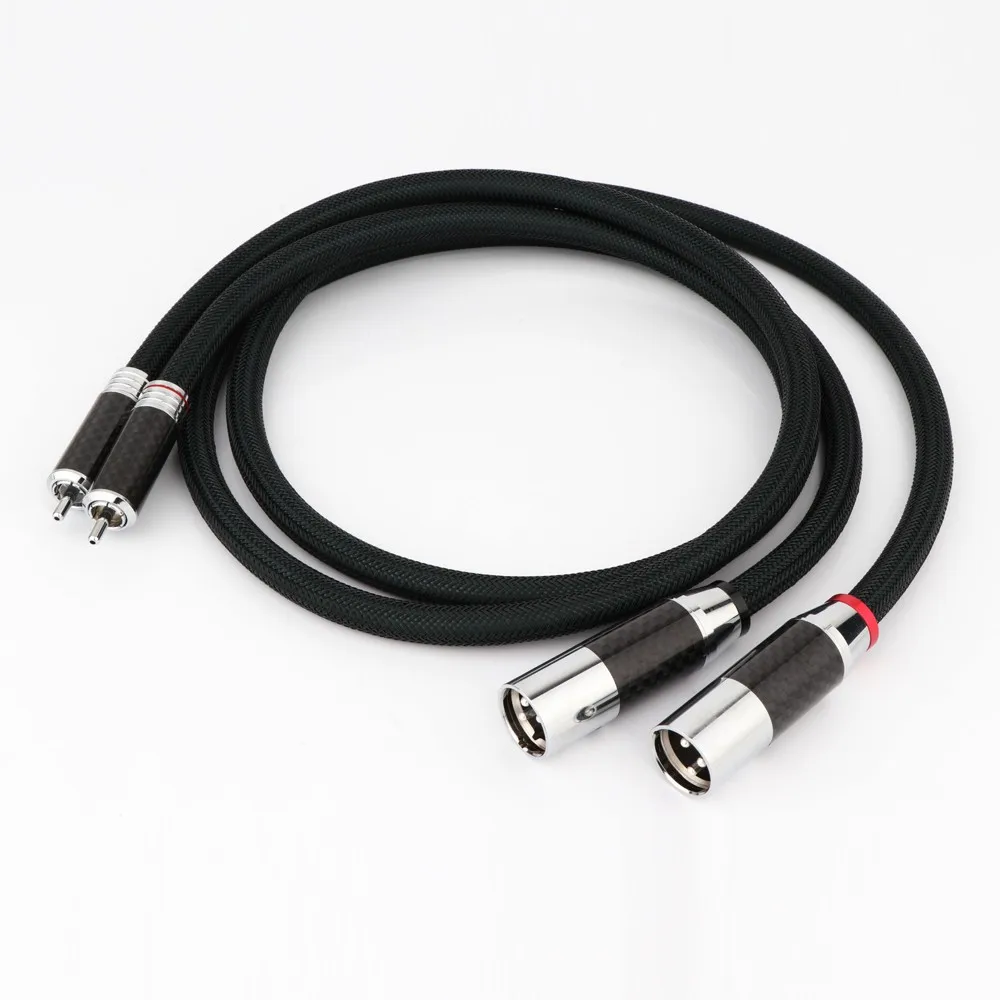 Hi-End FURUTECH FA-220 PVC 2 Core PCOCC Copper HIFI Male RCA to Female XLR Plug Audio Cables Wire Line