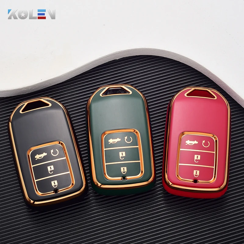 Fashion TPU Car Remote Key Case Cover Shell For Honda CRV CR-V Fit Civic Accord HR-V HRV City Odyssey XR-V Protected Keyless Fob