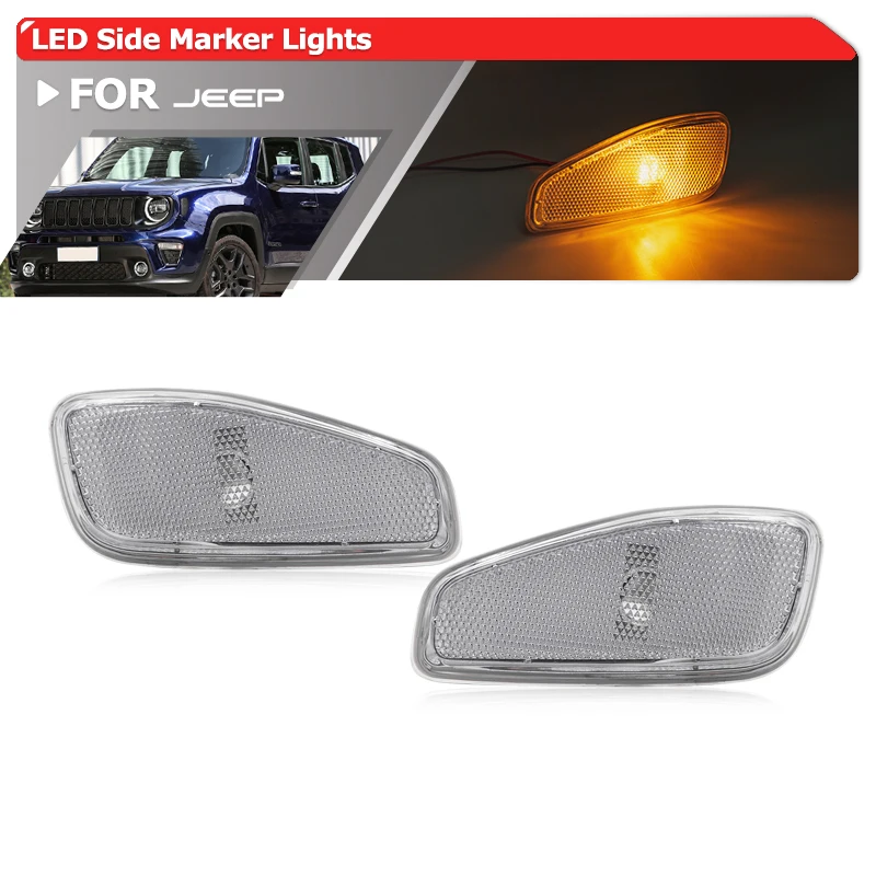 

Подходят для Jeep Renegade 2015-2021 51953116 51953114, прозрачные/дымчатые/желтые линзы, фотогабаритные огни, индикатор
