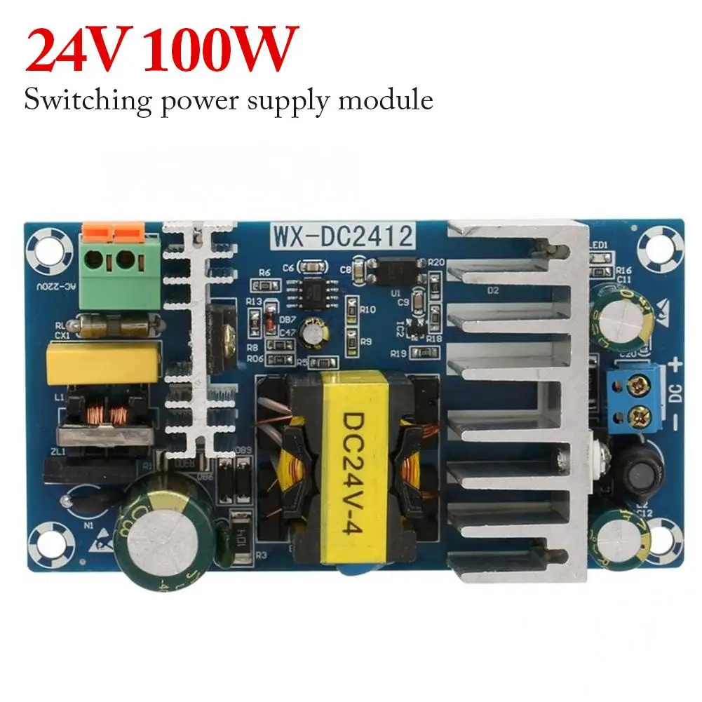 Alta qualità dell'uscita di cc 4-6A di ca del modulo dell'alimentazione elettrica di commutazione di alto potere del trasformatore 100W del bordo dell'alimentazione elettrica del commutatore di WX-DC2412