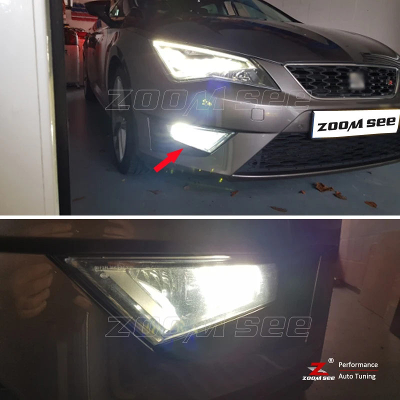 2pcs Good quality Canbus White Car LED fog lamp front fog light for Seat Leon 2 3 MK2 MK3 1P 5F (2005-2017)