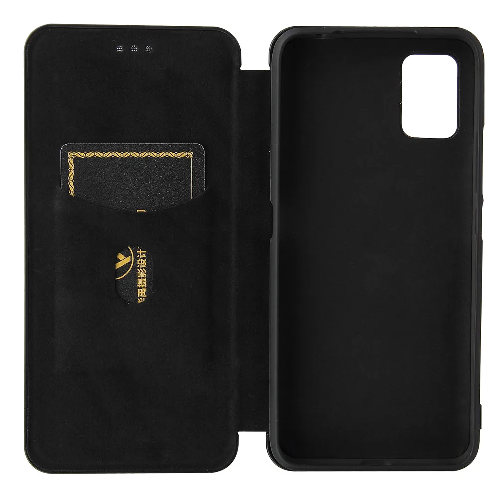 Capa tipo carteira, capa da moda com flip de carbono, à prova de choque, magnética, de couro, para umidigi a7s a7 s umidigia7s