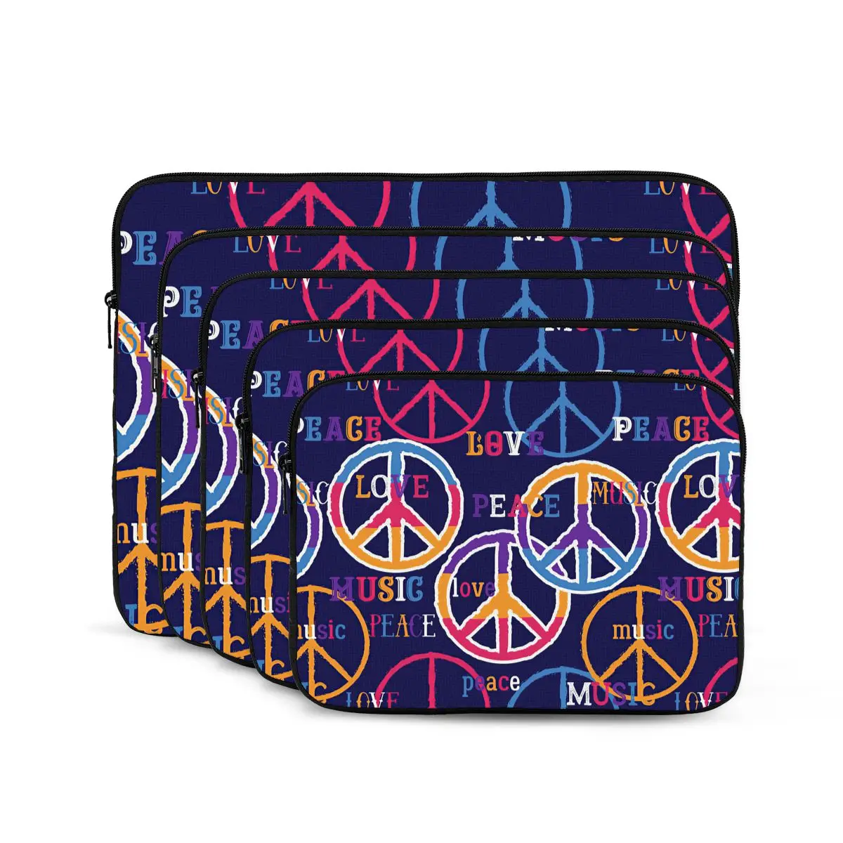 Hippie Peace Symbol Pattern Computer ipad Laptop Cover Case Laptop Sleeve Bag Portable Cover Fundas Pouch