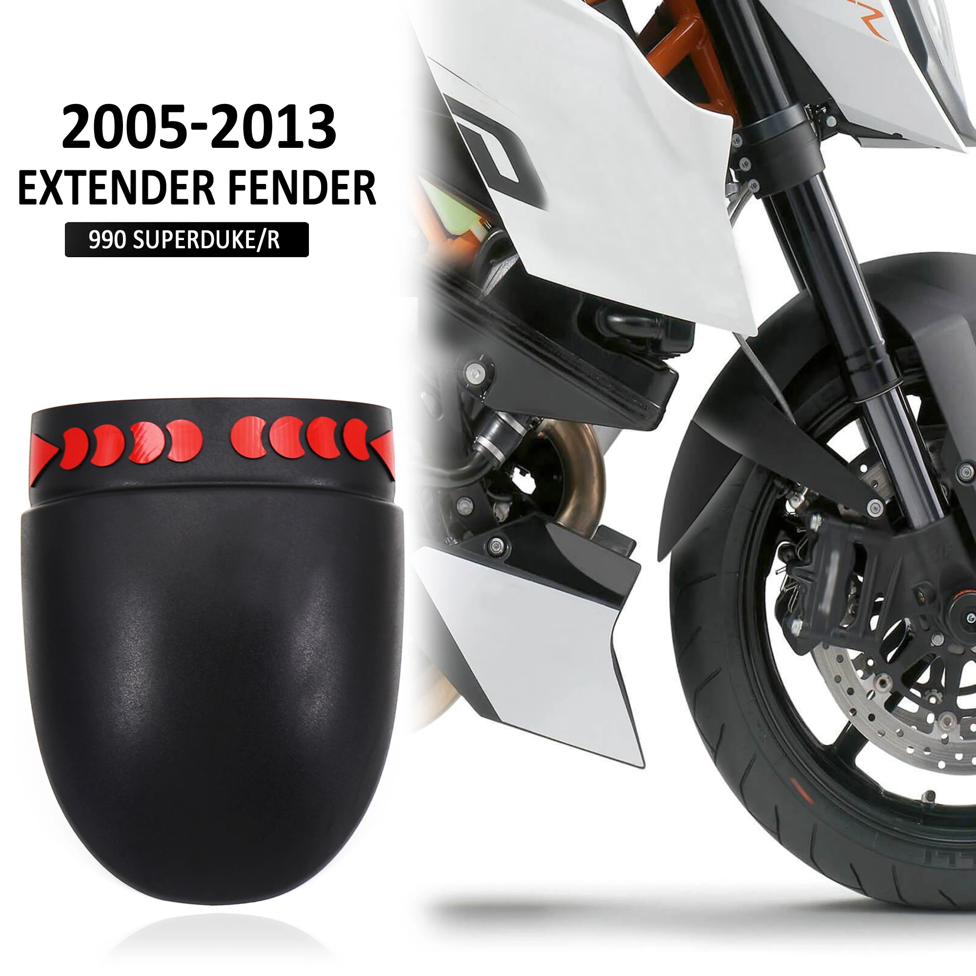 

NEW Motorcycle Fender Mudguard Rear Extension For 990 Superduke /R 2005-2013 2012 2011 2010 2009 2008 2007 2006