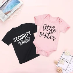 Security Little Sister Bodyguard kids shirt Little Sister Big Brother shirts Little Sister tops sibling matching tees outfits