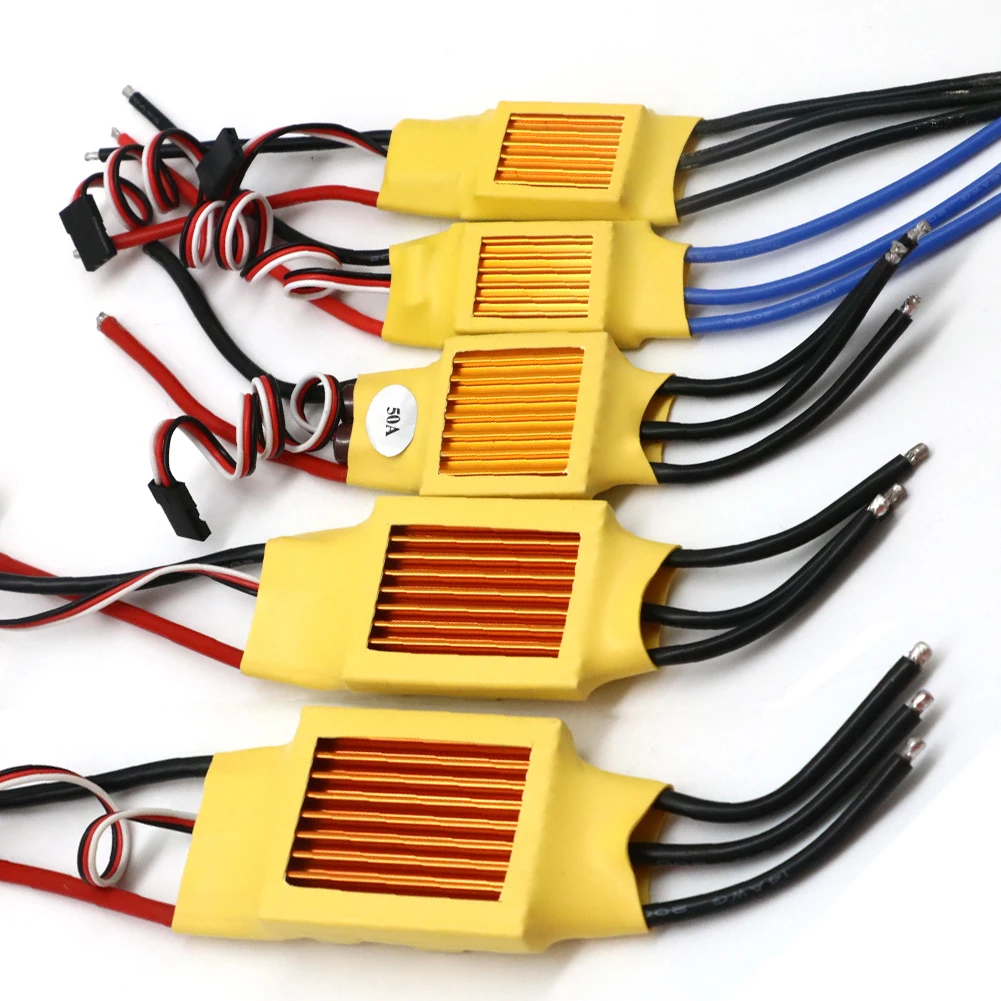 RC Brushless ESC 20A 30A 40A 50A 60A 80A 2-7S Lipo 5V BEC Output With Heat Sink For Drone Helicopter Airplane Model