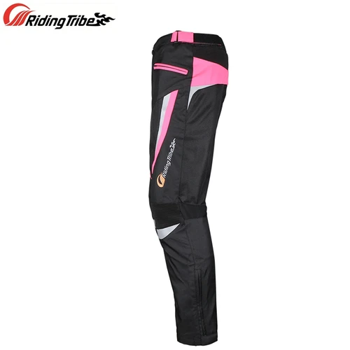 Imagen 2 del producto Pantalones de mujer estilo ajustado señora motociclismo pantalones reflectantes transpirables con rodilleras insertadas y forro impermeable HP-20