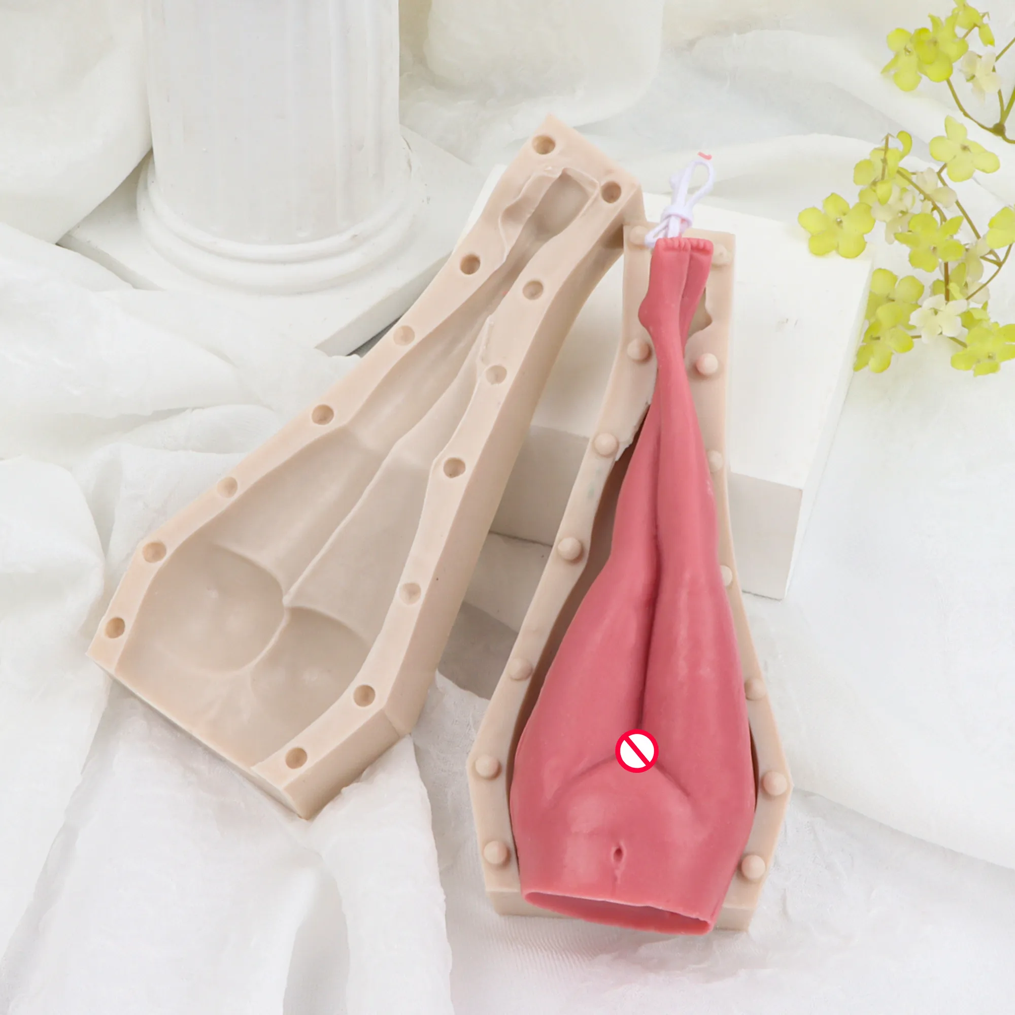 

3D Human Torso Sexy Lady Silicone Legs Candle Mold Female Body Thin Dancing Ballet Muffin Skirt Soap Plaster Statue Decor Tools