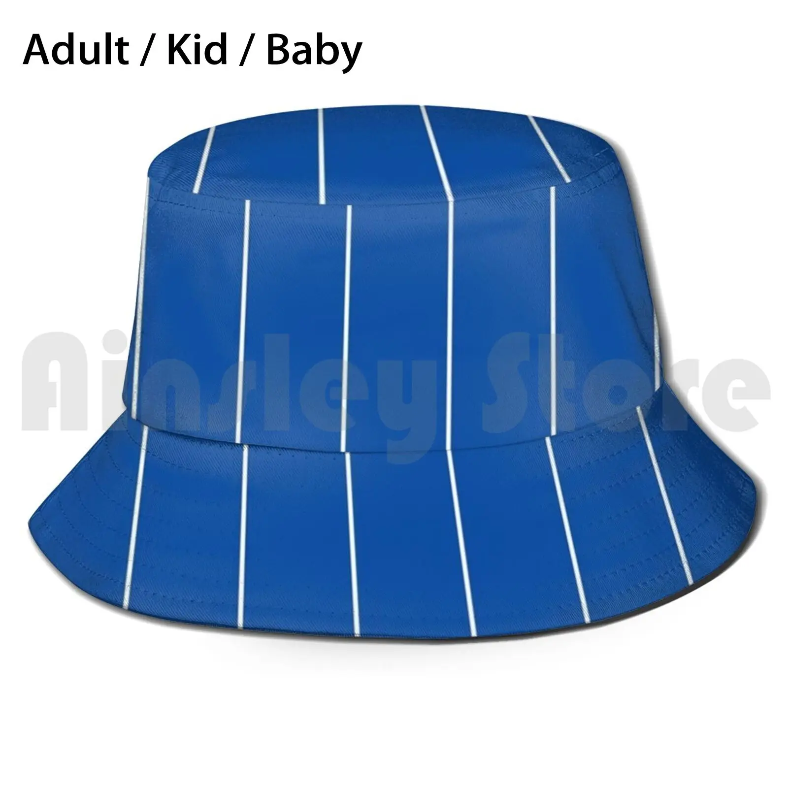 Retro 1982 Blue And White Pinstripe Home Jersey Bucket Hat Adult kid baby Beach Sun Hats Europa Cup Final Chequered