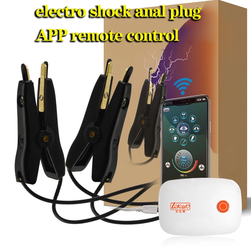 APP Remote Control Electro Shock Stimulation Nipple Clamps Breast Stimulator Pussy Clamp Erotic Adult Sex Toys For Woman Men view 2