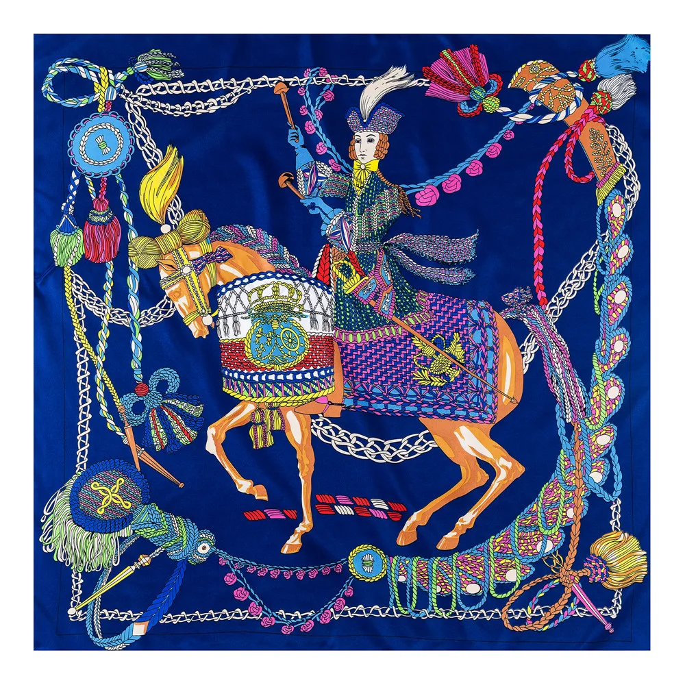 Manueller handgerollter Twill-Seidenschal für Damen, Paukendruck, quadratische Schals, Echarpes, gekräuselte Foulards, Femme, Wickeltuch, Bandana, Hijab, 90 cm – Detail 2