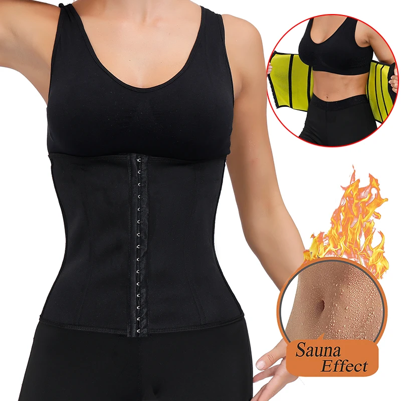 Women Hot Neoprene Weight Loss Body Shaper Waist Trainer Tummy Belt Sauna Slimming Strap Fitness Sweat Shapewear for Fat Burner