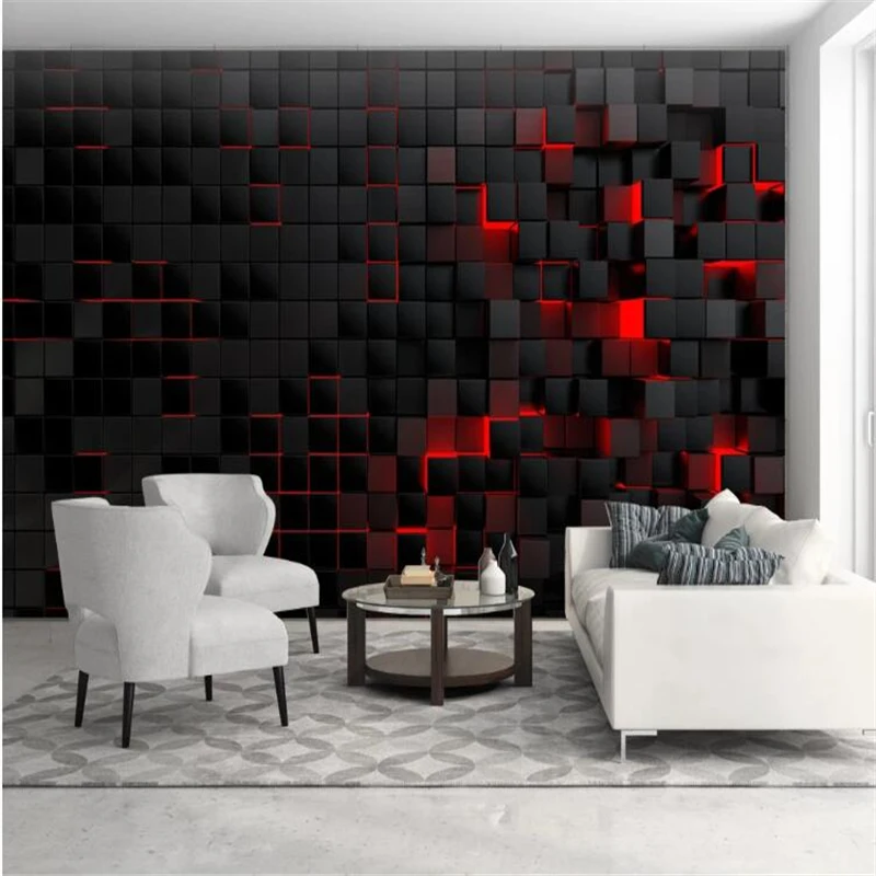 

wellyu Custom wallpaper papel de parede Three-dimensional square 3d background wall wall papers home decor papel mural behang