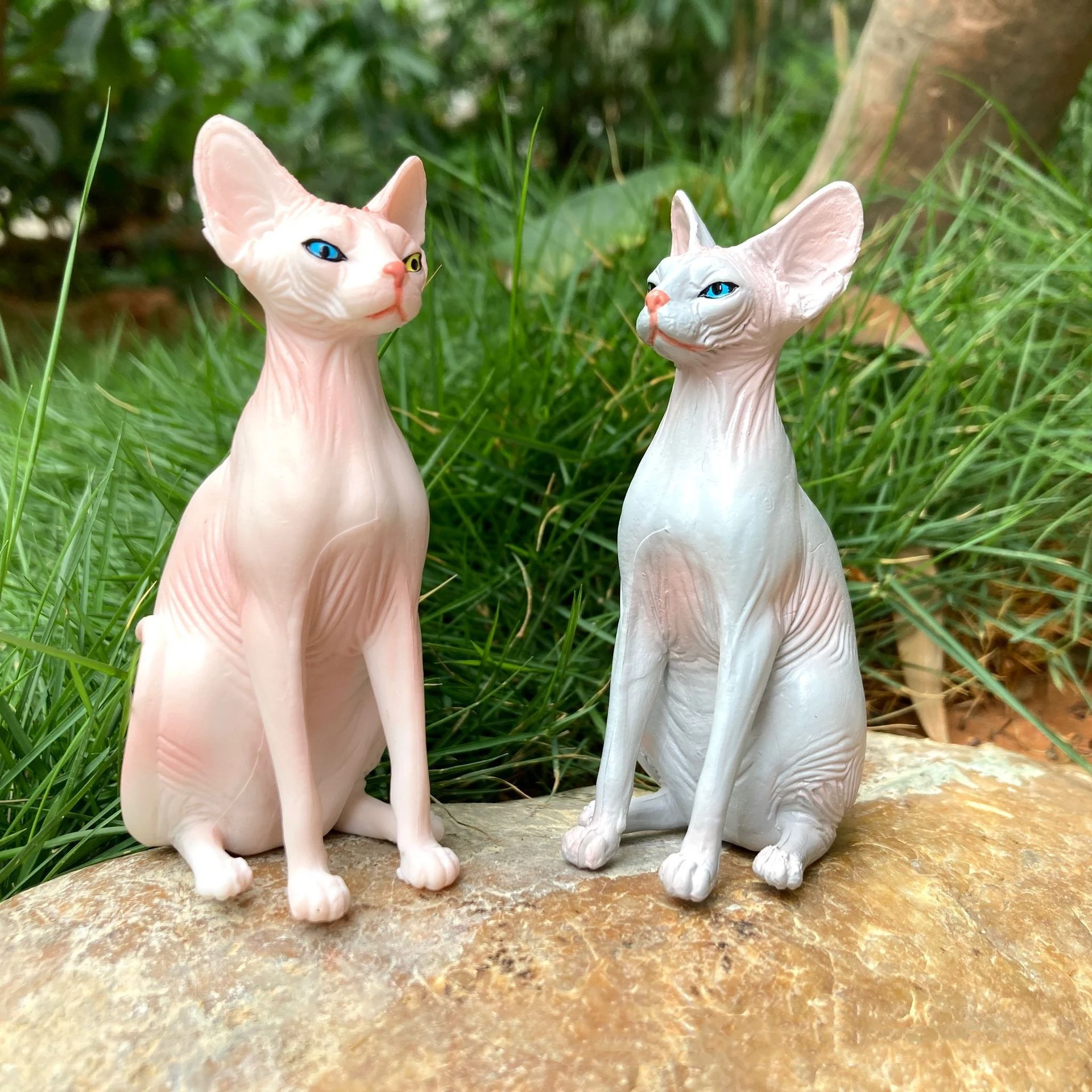 Whimsical Buddha Cat Figurine Cute Sphynx Cat Meditate Buddha Art Sculptures Outdoor Garden Statues Figurines Cat figura buda