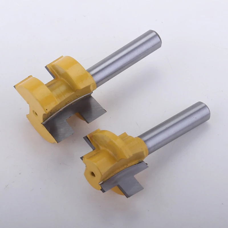 CHWJW 2pc 8mm Shank Mini Tongue & Groove Router Bit Set Line knife Woodworking cutter Tenon Cutter for Woodworking Tools