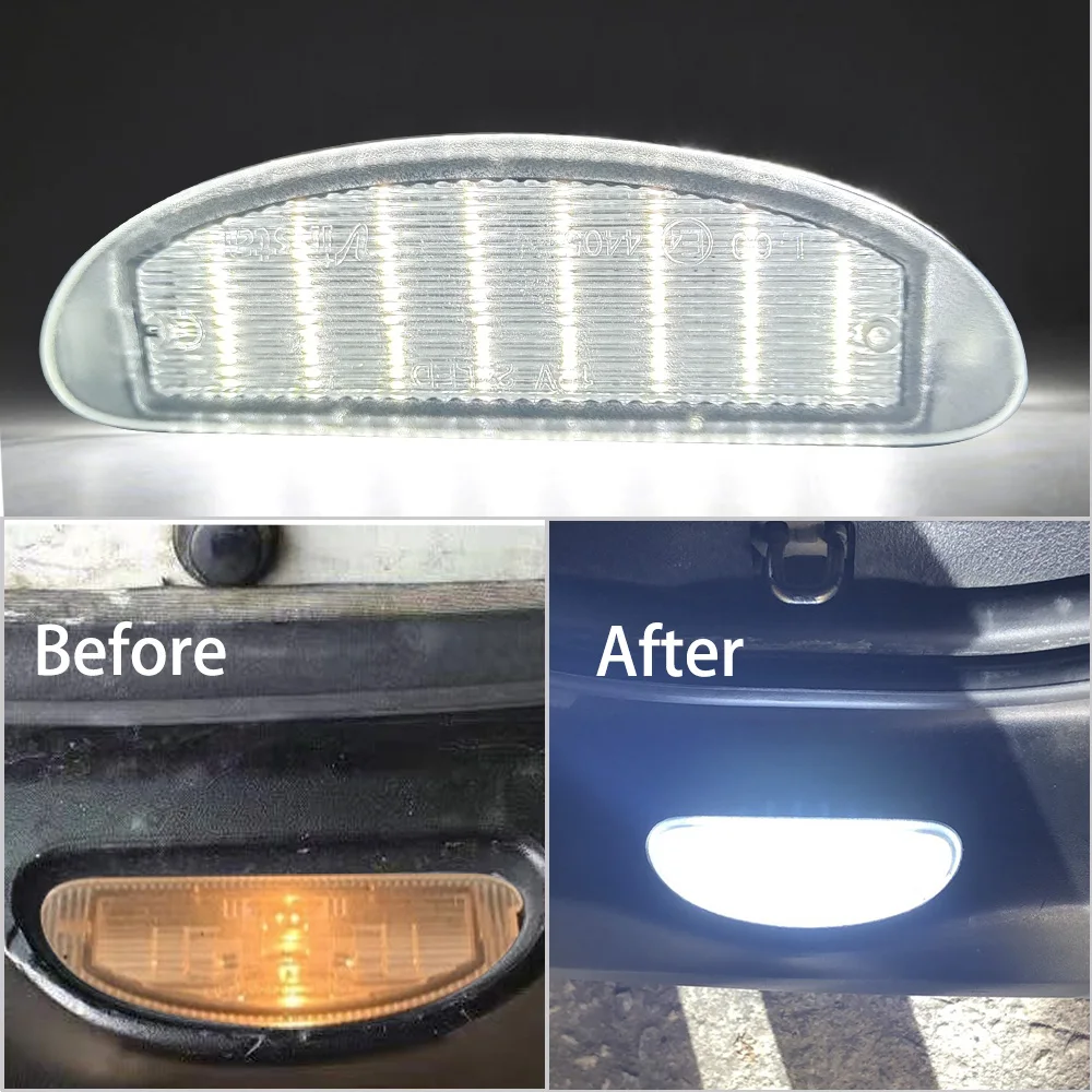 18 LED 12V Car License Plate Lights OEM 7700410754 No Error Super Bright  Number Plate Lamp for Renault Clio MK2 Twingo