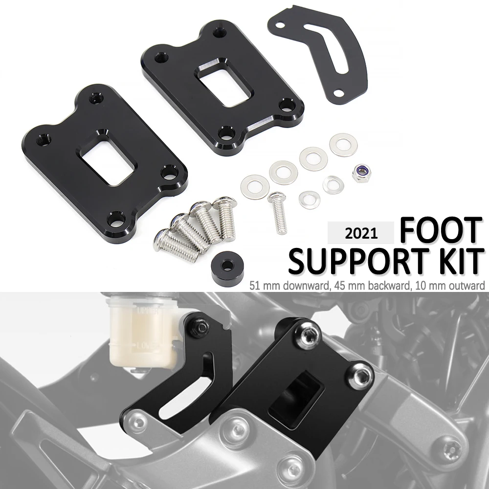 

New Fit For YAMAHA MT09 FZ09 FZ-09 MT-09 mt09 fz09 Motorcycle EVO Passenger Footrests Supports Kit Rear Pedal Lowering Kit 2021