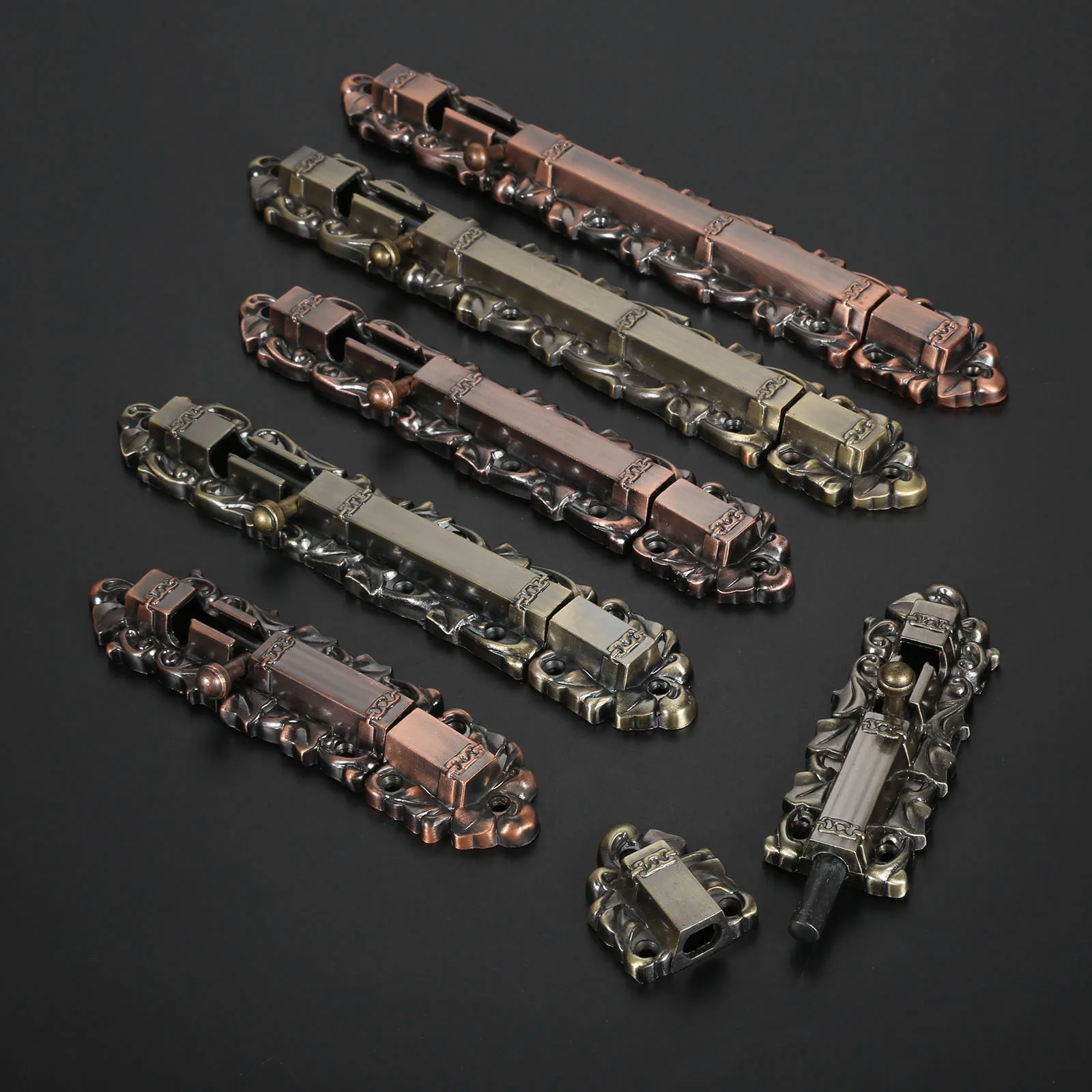 Bullone per porta Vintage antico bullone scorrevole per finestra chiusure bullone per porta retrò serratura di sicurezza con viti 150/200/250mm