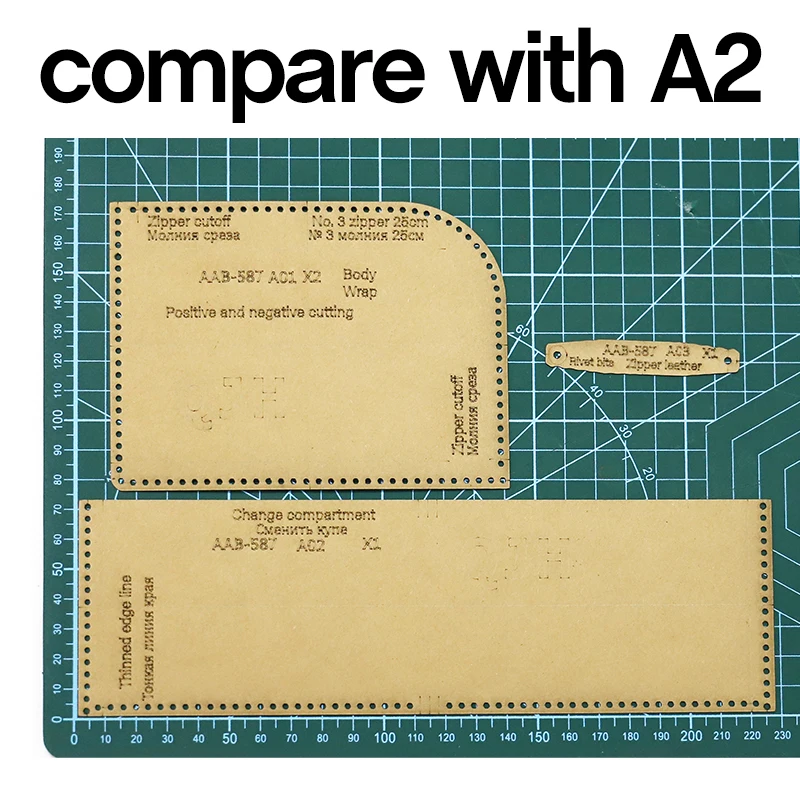 1Set DIY Kraft Paper Template New Fashion Retro Coin Purse Wallet  Leather Craft Pattern DIY Stencil Sewing Pattern 13cm*10.5cm