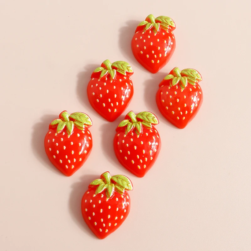 10pcs Cute Fruit Flatback Resin Charms for DIY Jewelry