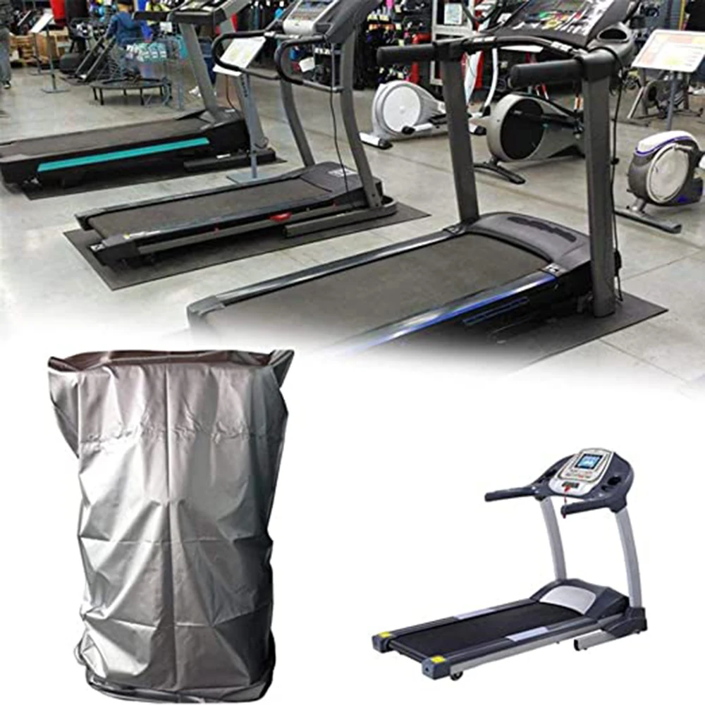 Treadmill Cover, Folding Treadmill Cover, Dustproof and Waterproof Cover, Oxford Cloth Waterproof Sunscreen Cover(Black)will bag