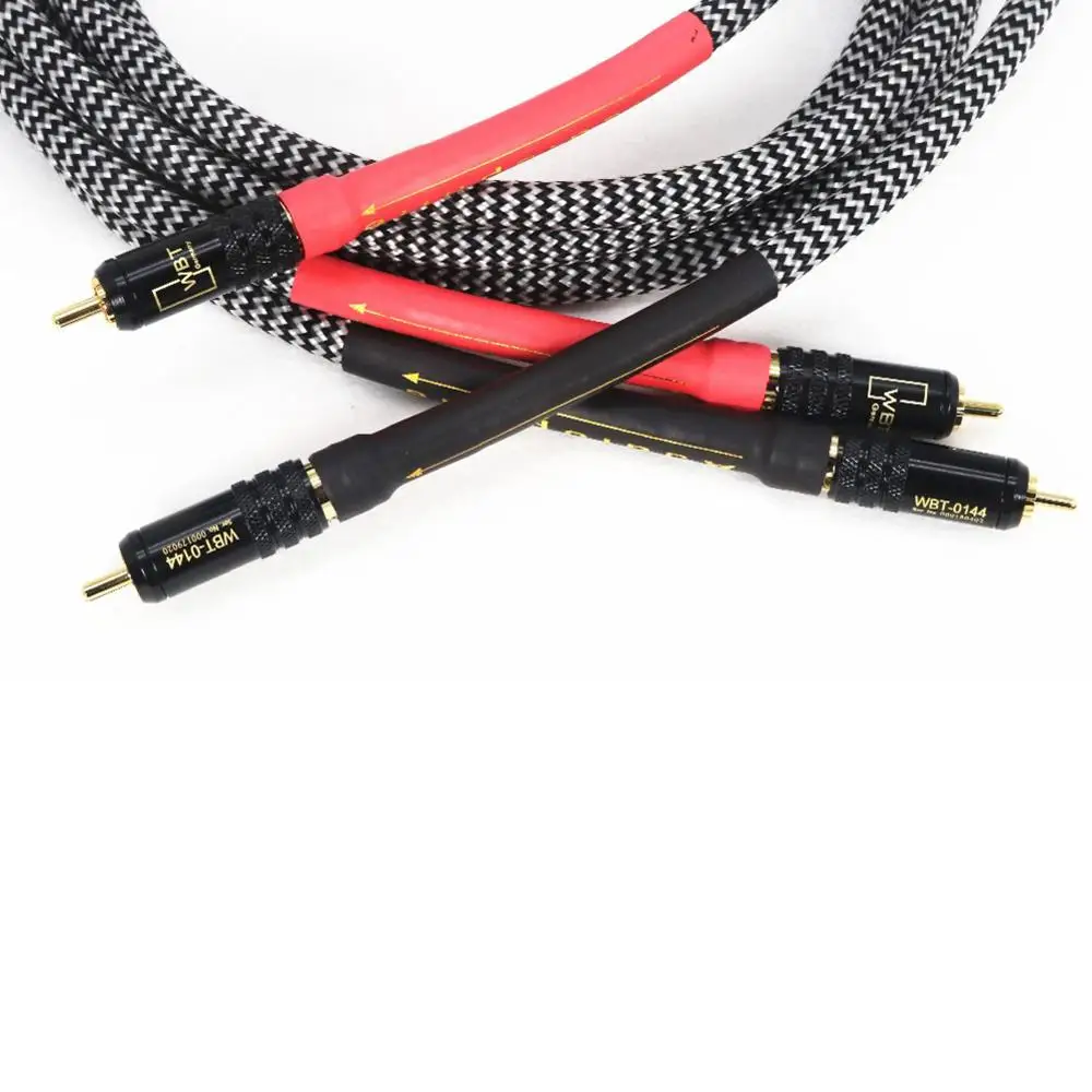 Colleimage  Hifi 2RCA Male to Male Audio Cable  QED Signature OFC RCA Gold-Plated Plug Interconnect RCA Cable