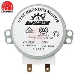 New AC 220V-240V CW/CCW Microwave Turntable Glass Plate Tray Synchronous Motor TYJ50-8A7 Vertical Turntable Motor d shafted 7