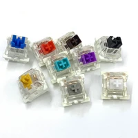 Outemu interruptores para teclado mecánico, negro, azul, marrón, rojo, morado, verde, dorado, plateado, silencioso, eje gris claro, PC para juegos
