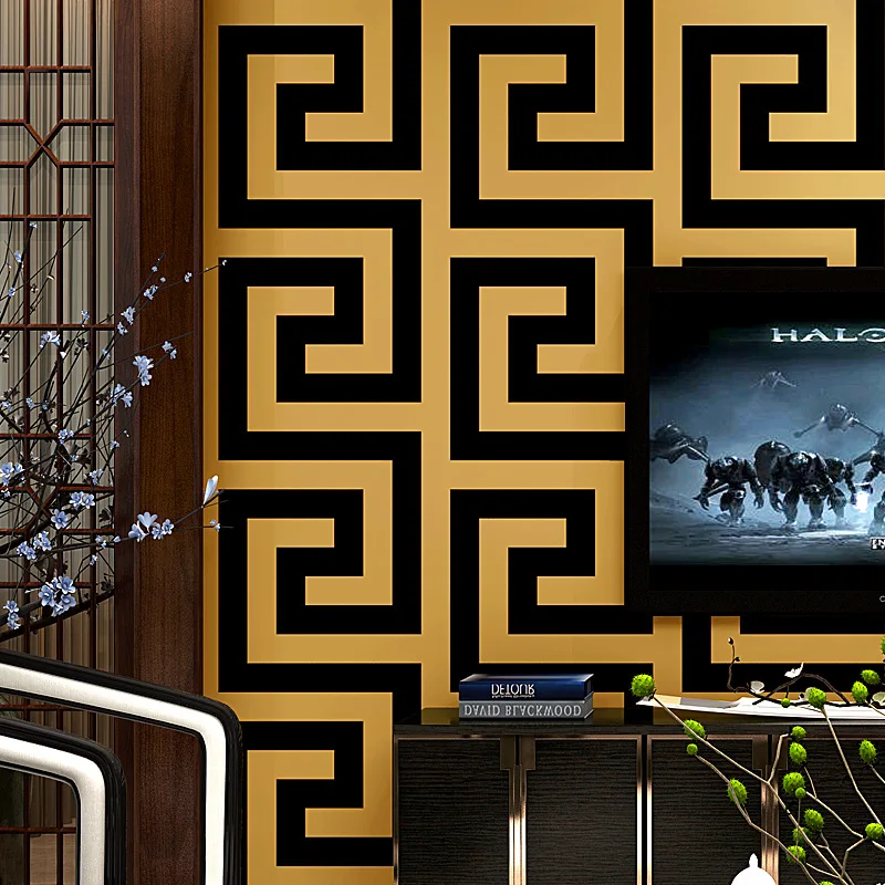 Chinese wallpaper classical Chinese style Zen living room modern simple new Chinese style back TV background wallpape