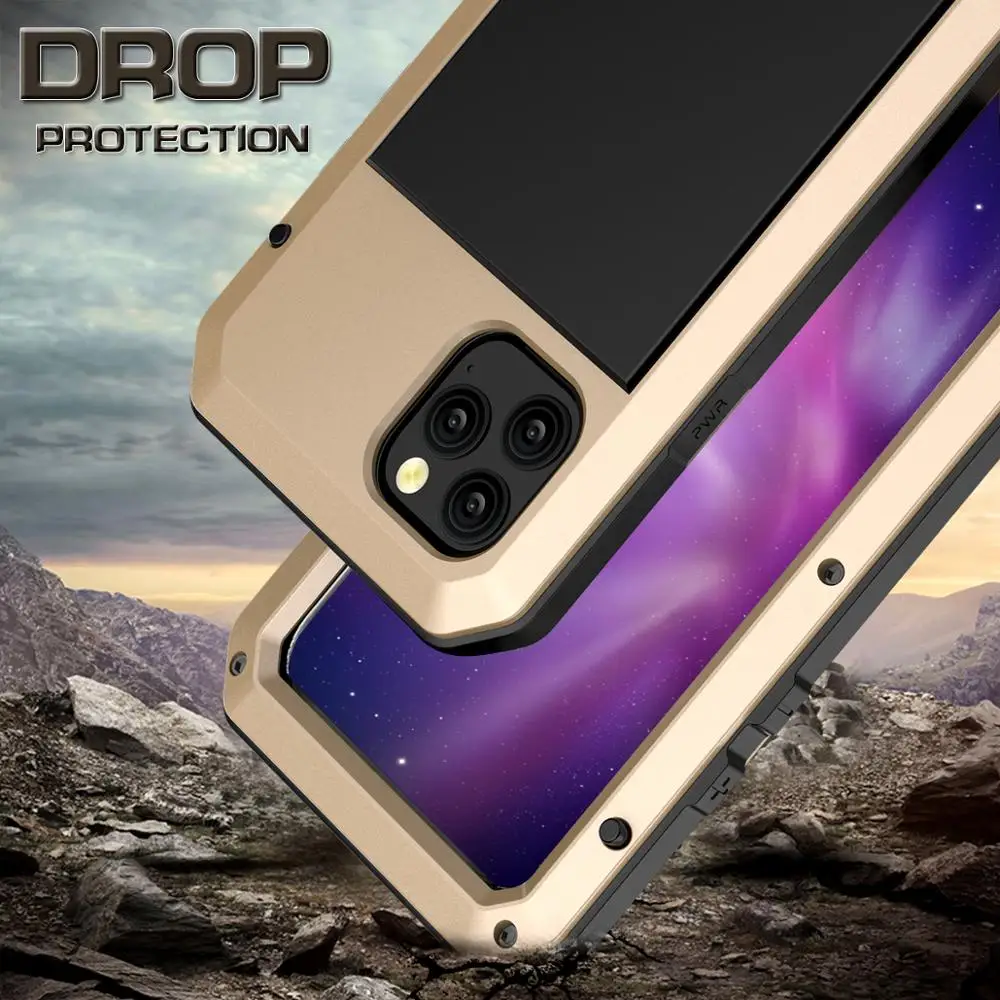 Heavy Duty 360 Full Protect Metal Phone Case for iPhone 14 13 12 15 Pro Max 11 8 7 Plus Shockproof Case For iPhone XR XS Max
