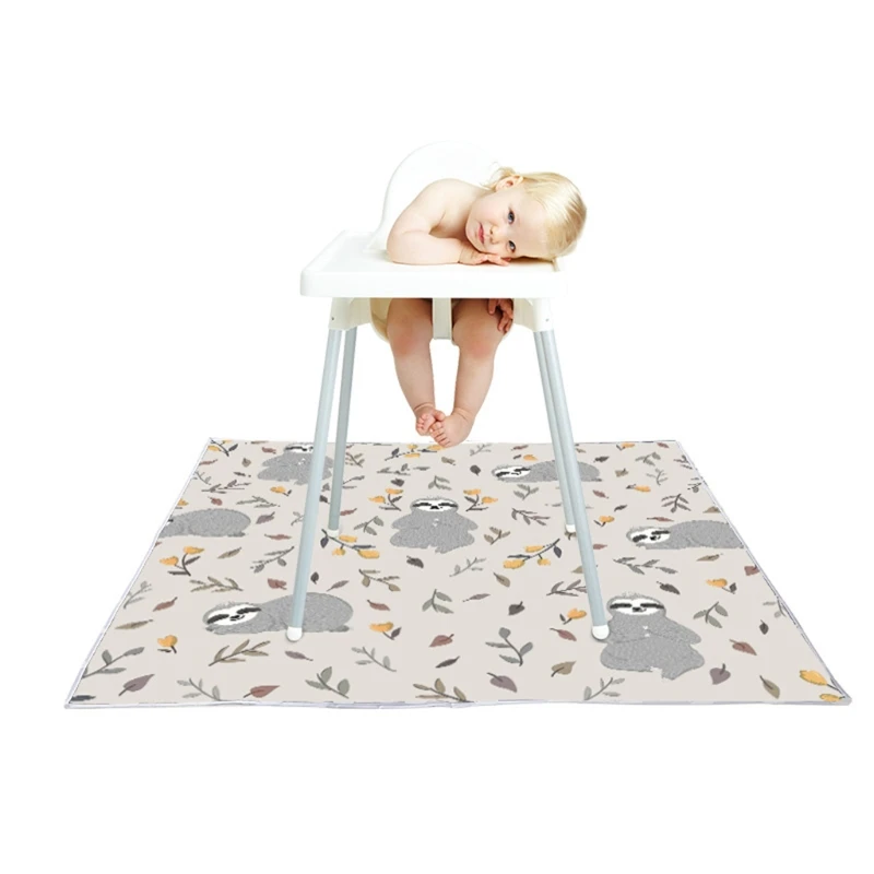 2024 New 51inch Mat for Highchair Bedside Floor Protector Cartoon Carpet Baby for Play Mag Rugs Infant Crawling Anti-Slip