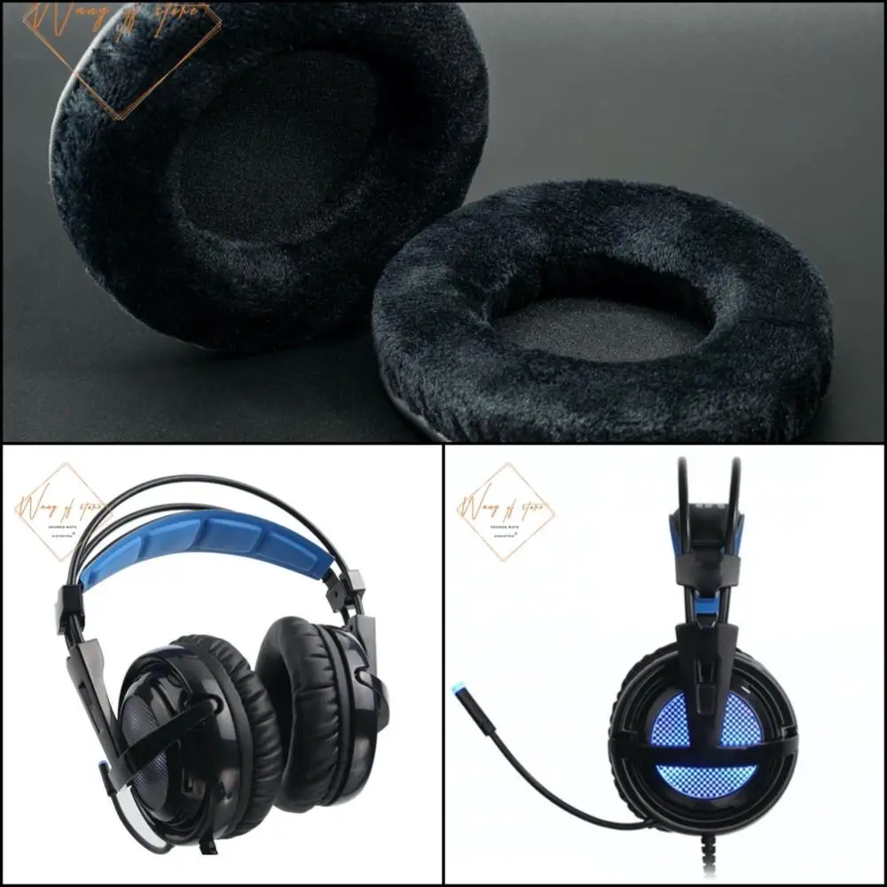 

Thick Velour Velvet Ear Pads Cushion For SADES SA-904 Locust Headphone Perfect Quality, Not Cheap Version