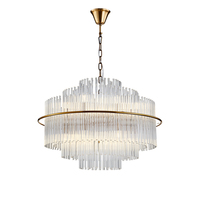 Round Oval Gold Silver Chrome Crystal Designer LED Chandelier Lighting Lustre Suspension Luminaire Lampen For Foyer Dinning Room