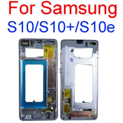 For Samsung Galaxy S10 S10+ S10 Plus S10e G973 G975 G970 Midplate Bezel Chassis Housing Middle Frame Housing Bezel Repair Parts