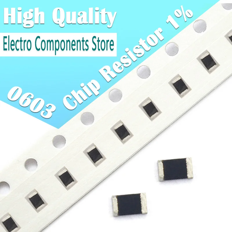 100Pcs/Lot 0603 1% SMD Resistor 0R~10M 1/10W 1 10 100 150 220 330 470ohm 1K 2.2K 10K 100K 1M 0R 1R 10R 100R 150R 220R 330R 470R