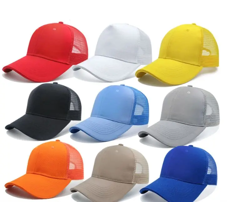 

50pcs/Lot DIY Free Logo print embroidery baseabll cap Unisex Adult custom Logo trucker cap Snapbacks Hat gorros