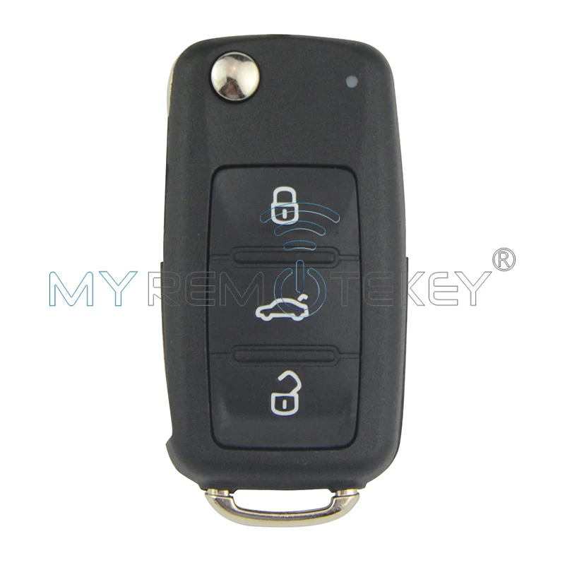 Remtekey Flip car remote key shell case cover for VW Beetle Golf Jetta Eos Polo Tiguan 2011 2012 2013 HU66 3 button 5K0837202AD