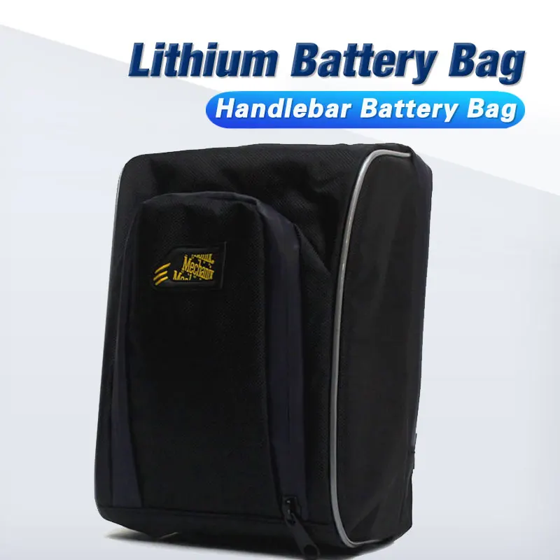 Electric Bicycle Lithium Battery Bag, Handlebar Bag, Front Bag for Folding Bike, Mountain Bike