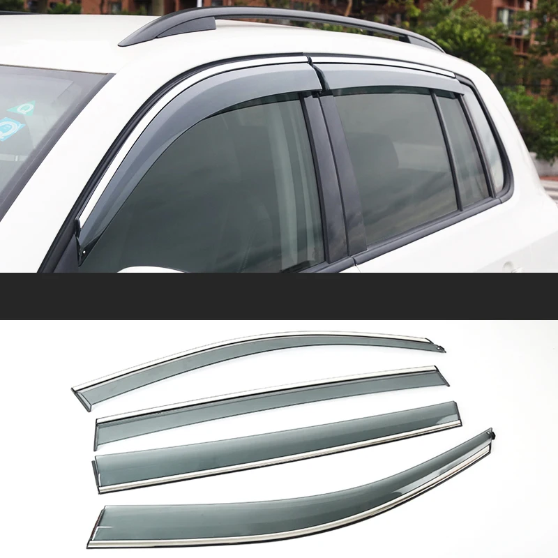 For Chery Tiggo 7 Pro 2020 2021 Window Visor Sun Rain Wind Deflector Awning Shield Vent Guard Shade Cover Trim Accessories
