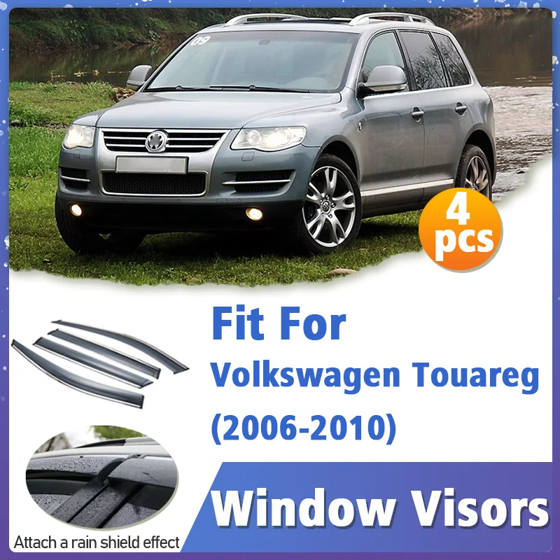 

Window Visor Guard for Volkswagen VW Touareg 2006-2010 Cover Trim Awnings Shelters Protection Sun Rain Deflector Accessories