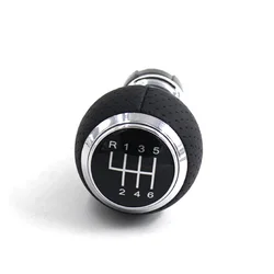 12mm for Audi A3 shifter knobs Sliver Ring 5 speed 6 Speed Gear Shift Knob Lever CNWAGNER Car Accessories