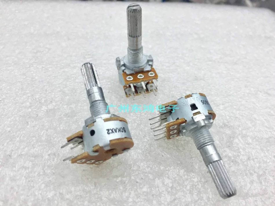 Original New 100% 16 Type double potentiometer 50KA*2 shaft length 25MM fever DIY good product (SWITCH)