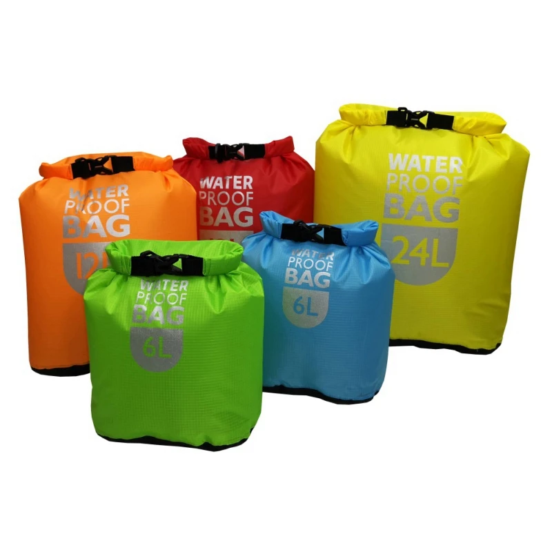 6/12/24L Waterproof Dry Bag Pack Swimming Rafting Kayaking River Floating Sailing Canoing Boating Water Resistance Dry Sacks