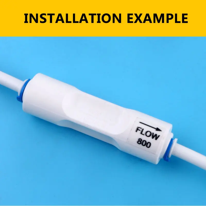 1/4 "Ống Thẳng Loại 800CC Chất Thải Lưu Lượng Nước Regulater Restrictor Vòi Thẩm Thấu Ngược Đường Kính Ống 6.5Mm fittiing