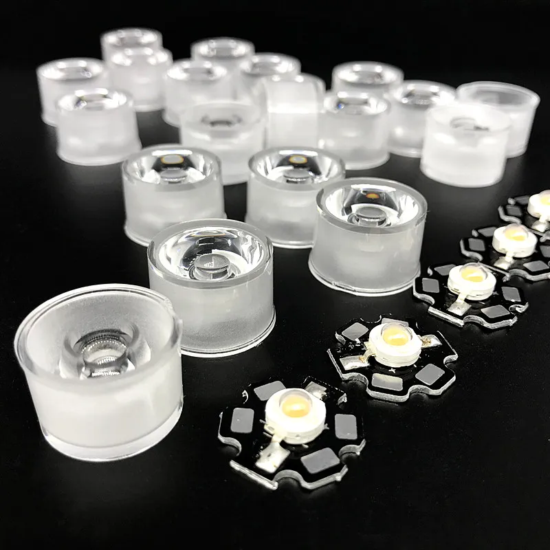 Acrylic LED lamp beads integrated glossy matte condensing waterproof lens 5-120 degree No led